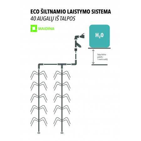 ECO Šiltnamio laistymo rinkinys, iš talpos 40 augalų|