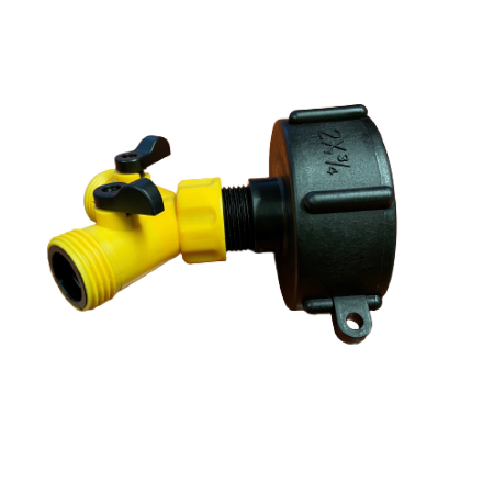 IBC pajungimas 60 mm su 2 kraneliais|
